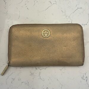 Tory Burch Gold Shimmer Wallet